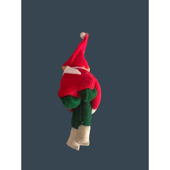 Vintage Midcentury Kneehugger Elf With Rubber Face & Felt Body - Picture 5 of 7